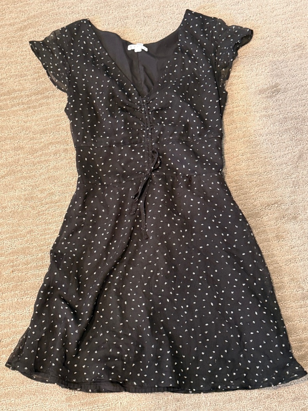 Leith Women’s XS Short Sleeve Black and White Dress